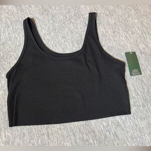 Wild Fable bralette bra‎ women’s L ribbed black stretch lightweight cotton new